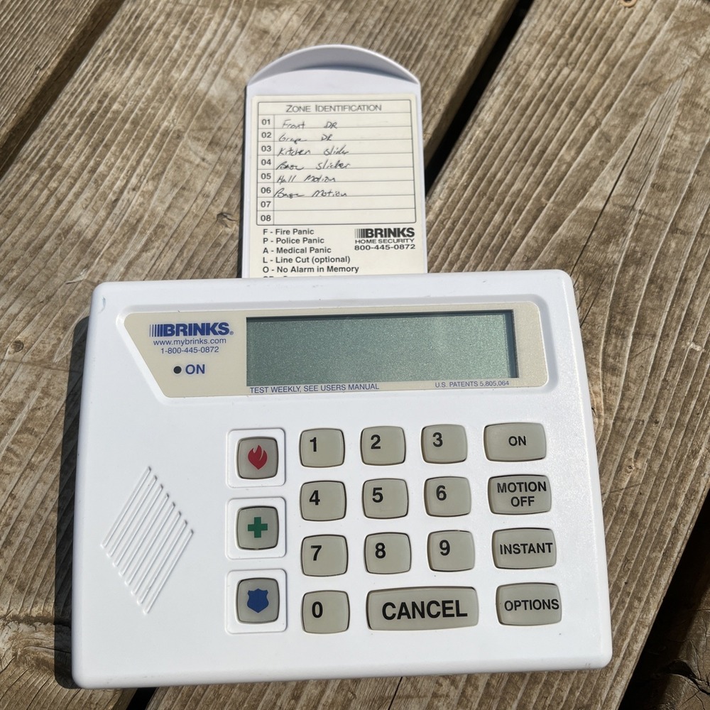 Brinks Alarm, Home Security, Premium Keypad BHS-3101, Preowned
